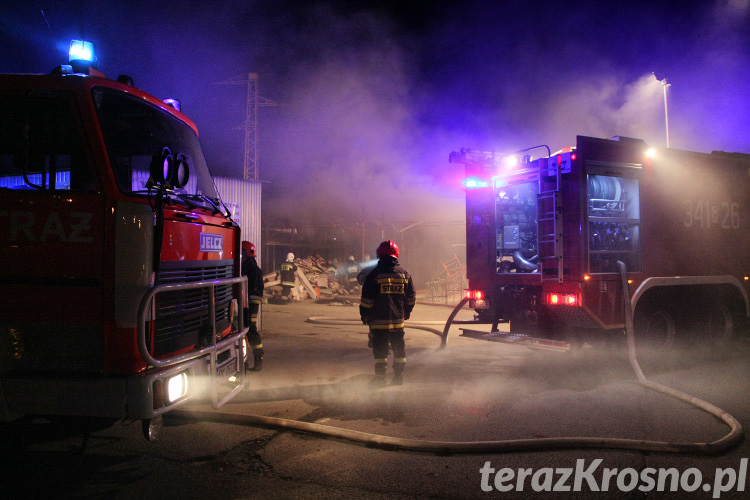 Pożar na targowicy w Krośnie