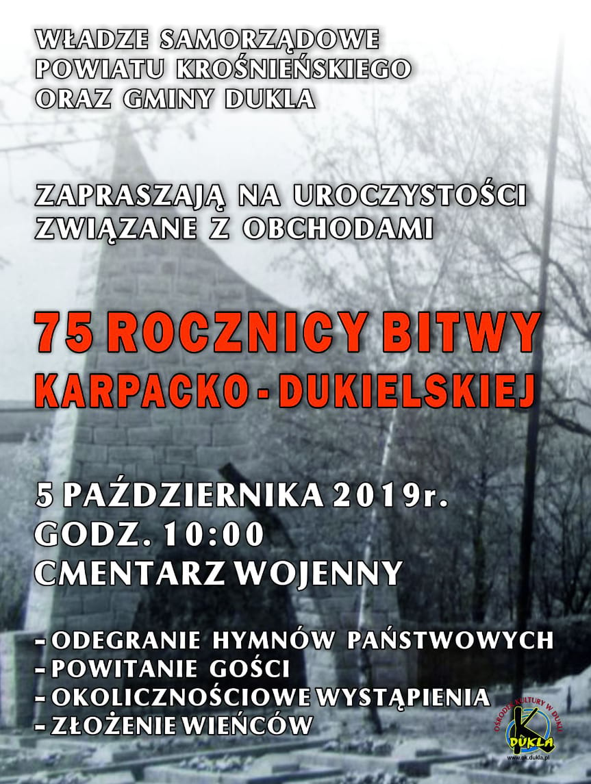 75 Rocznica Bitwy Karpacko - Dukielskiej