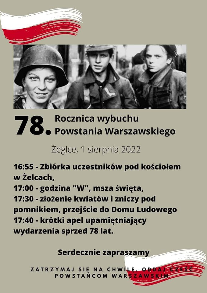 78. Rocznica wybuchu Powstania Warszawskiego w Żeglcach