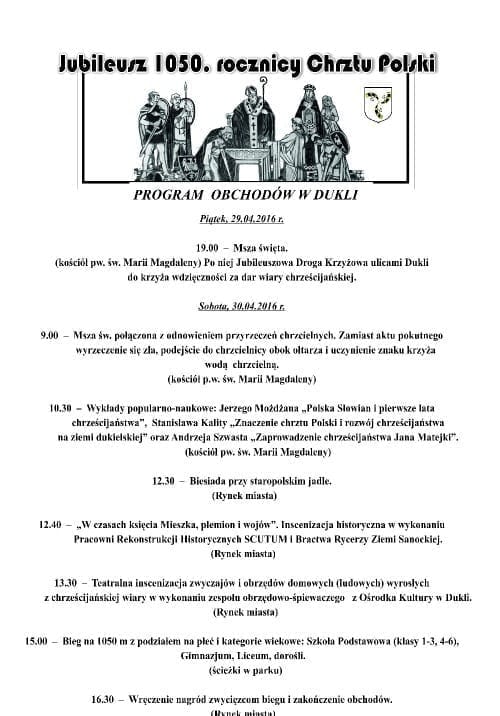 Jubileusz 1050. rocznicy Chrztu Polski w Dukli