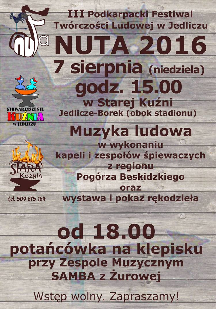 Nuta 2016 - III Podkarpacki Festiwal Twórczości Ludowej w Jedliczu