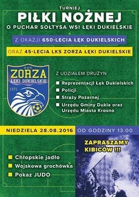 Turniej Piłki Nożnej o Puchar Sołtysa Wsi Łęki Dukielskie
