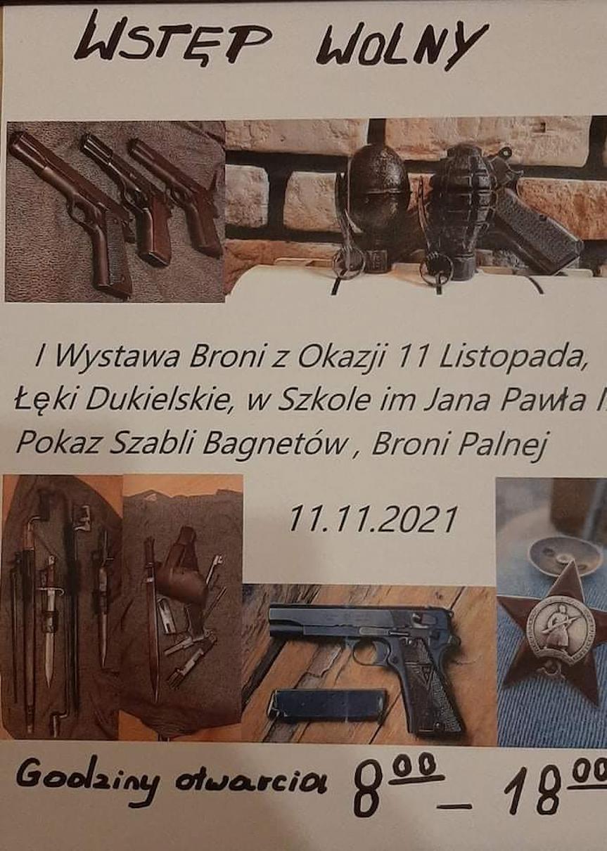 I wystawa broni z okazji 11 listopada w Łękach Dukielskich