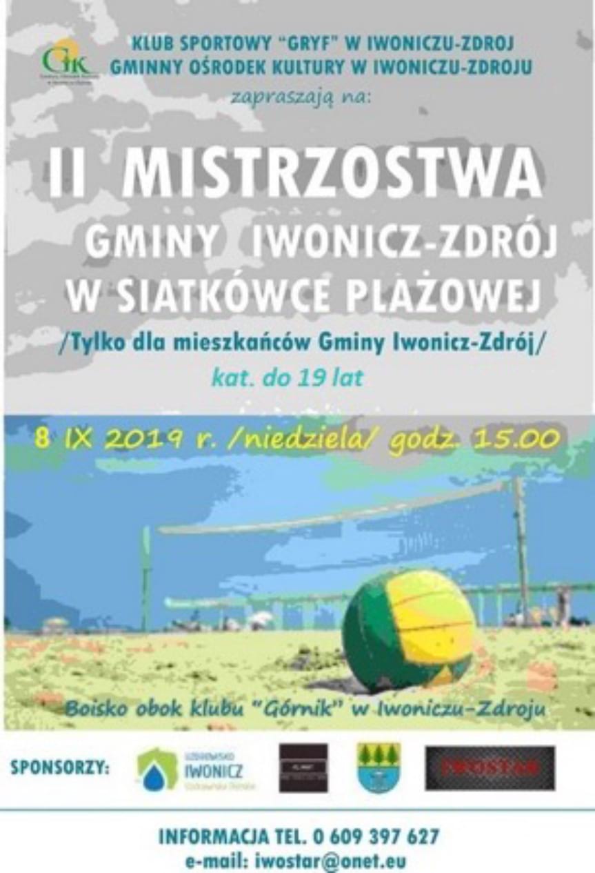 II Mistrzostwa Gminy Iwonicz-Zdrój w siatkówce plażowej