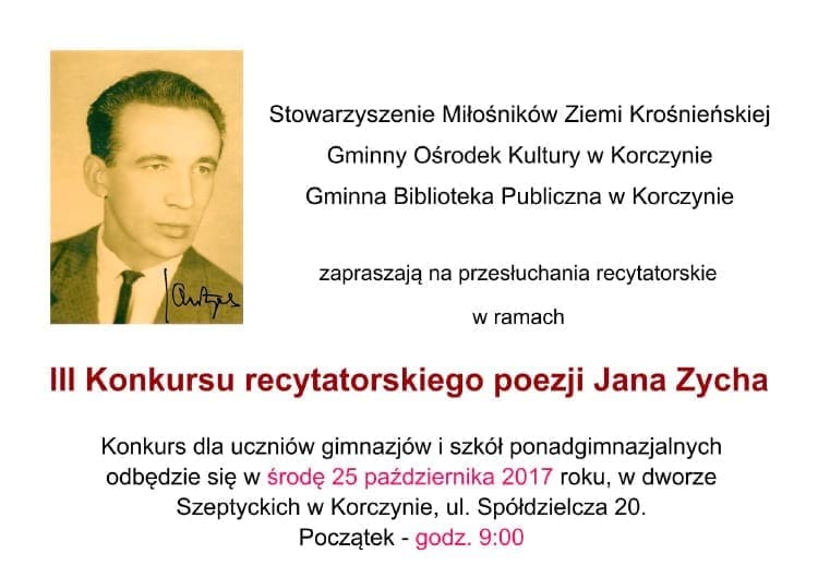 III Konkurs recytatorski poezji Jana Zycha