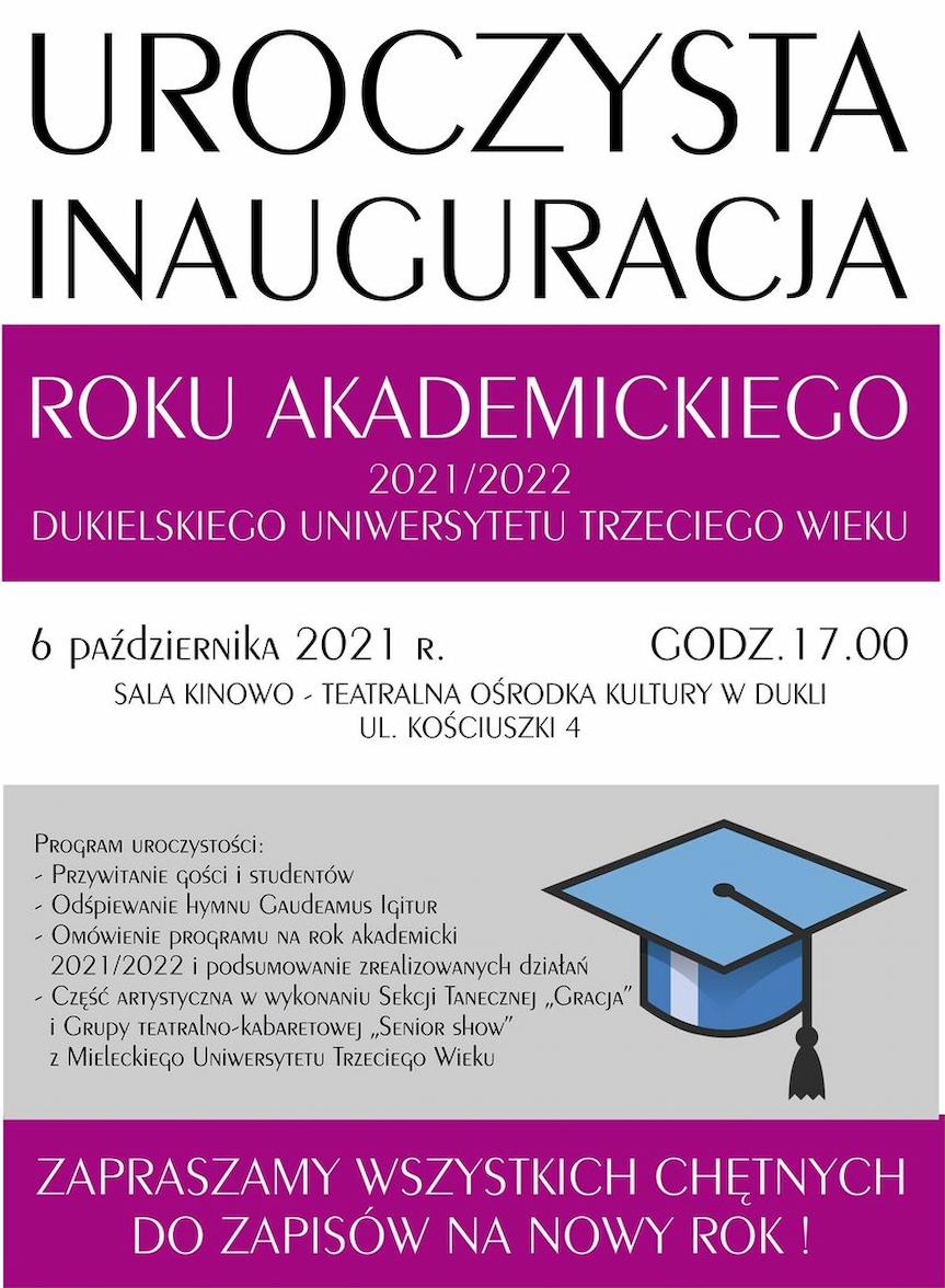 Inauguracja Roku Akademickiego Dukielskiego Uniwersytetu Trzeciego Wieku 