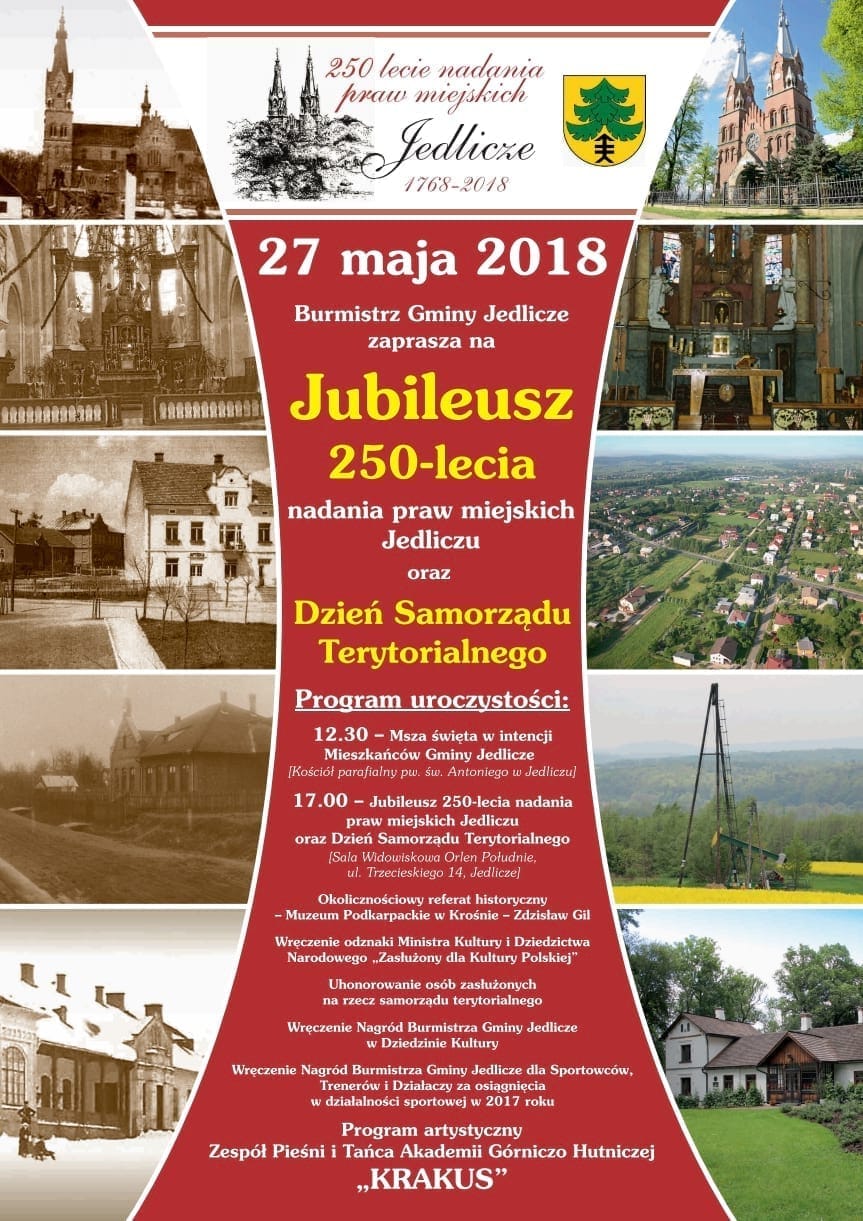 Jubileusz 250-lecia nadania praw miejskich Jedliczu oraz Dzień Samorządu Terytorialnego