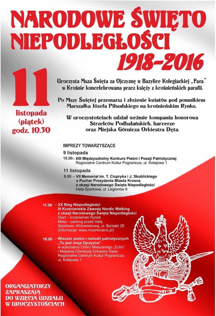 Narodowe Święto Niepodległości - uroczystości w Krośnie