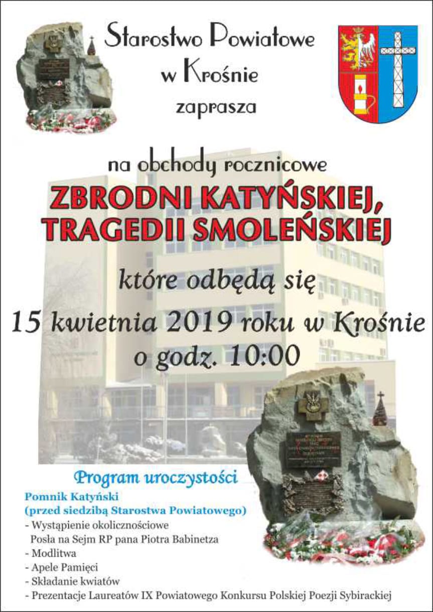 Obchody rocznicowe Zbrodni Katyńskiej Tragedii Smoleńskiej