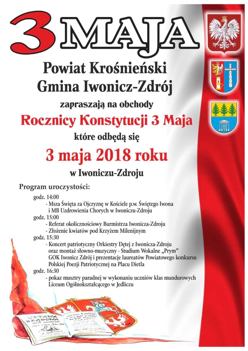 Obchody Rocznicy Konstytucji 3 Maja w Iwoniczu-Zdroju