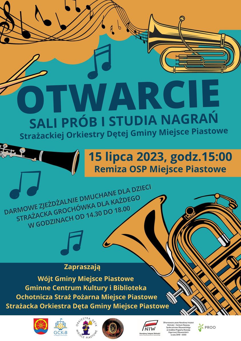 Otwarcie sali prób i studia nagrań Strażackiej Orkiestry Dętej Gminy Miejsce Piastowe 