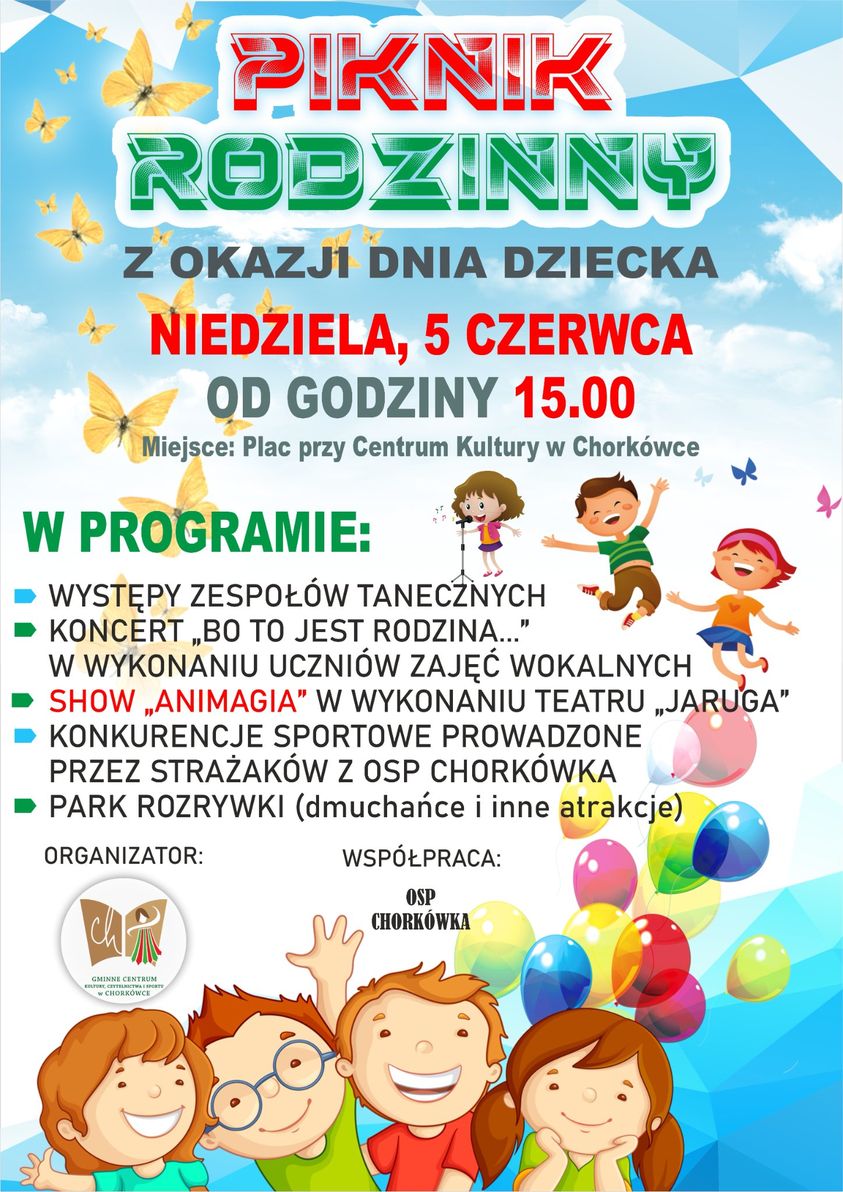 Piknik Rodzinny z okazji Dnia Dziecka w Chorkówce