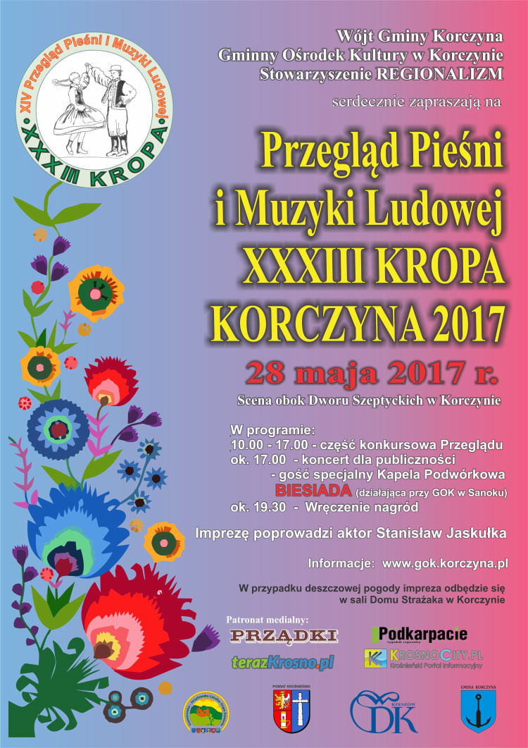 Przegląd Pieśni i Muzyki Ludowej XXXIII Kropa Korczyna 2017