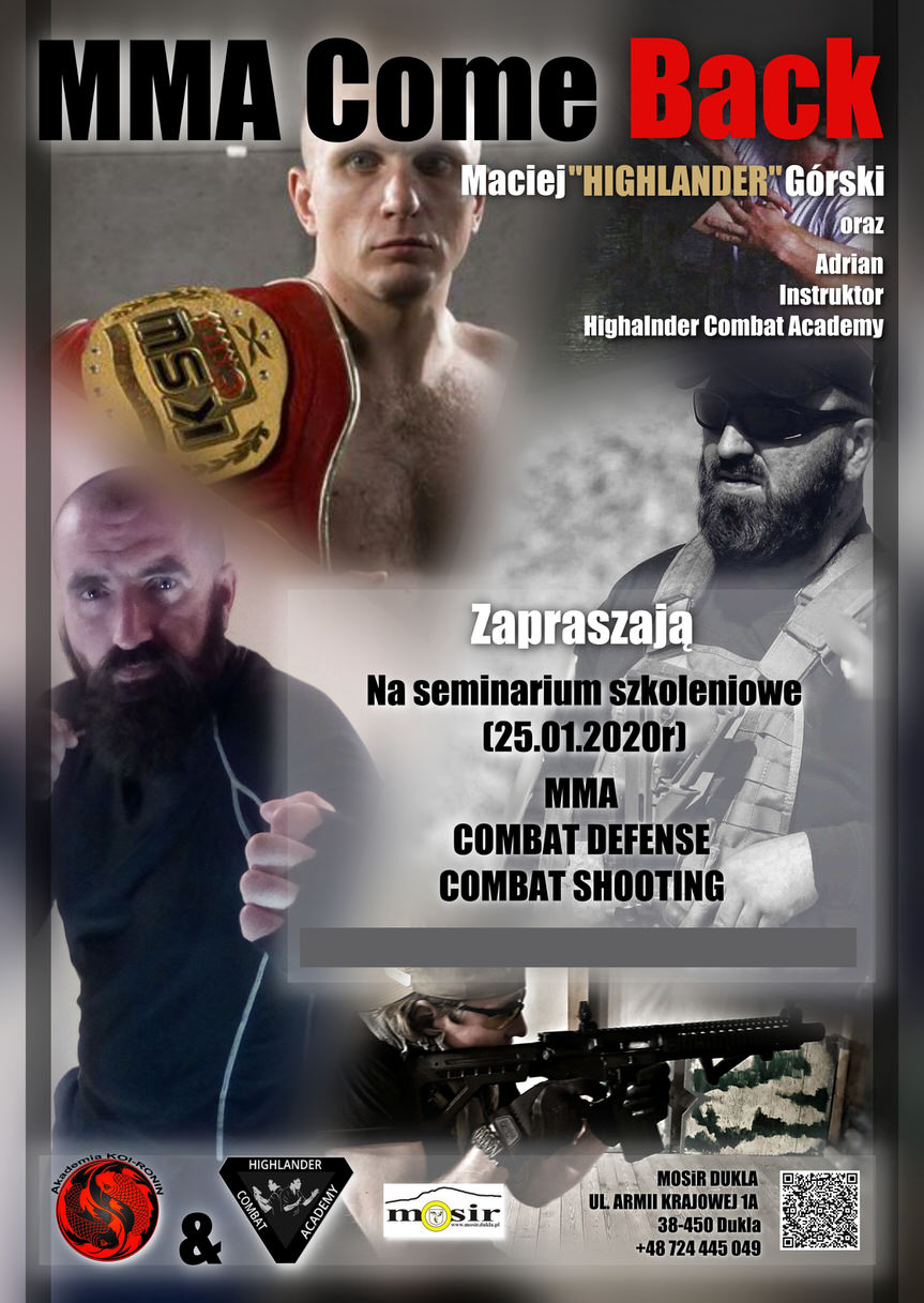 Seminarium MMA Came Back z Maciejem "Highlander" Górskim