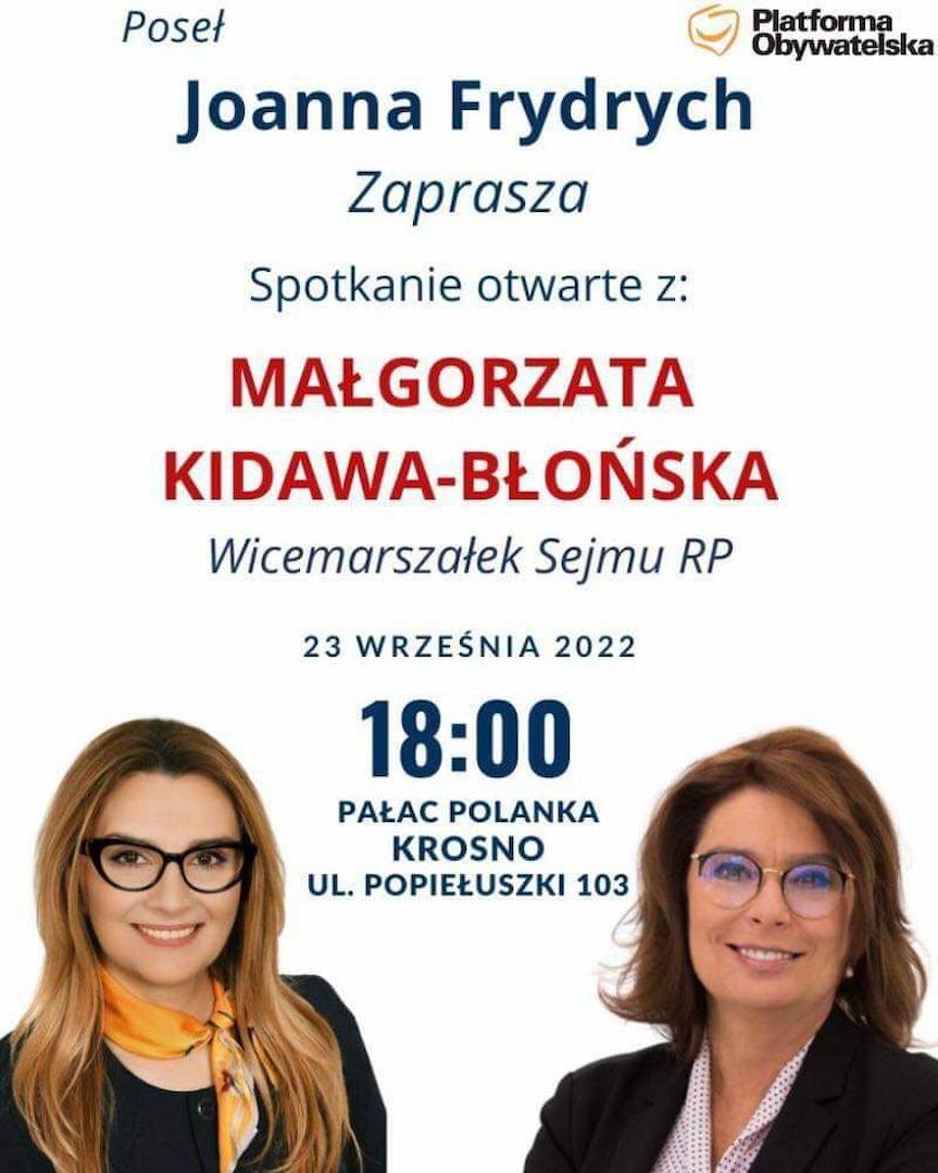 Spotkanie otwarte z Małgorzatą Kidawa-Błońską w Krośnie