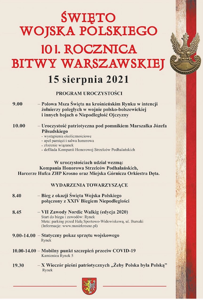 Święto Wojska Polskiego i 101 rocznica Bitwy Warszawskiej w Krośnie