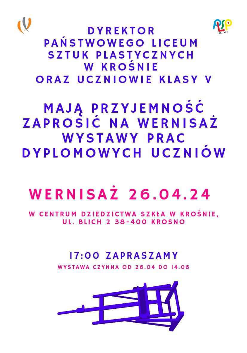 Wernisaż prac wystawy uczniów Państwowego Liceum Sztuk Plastycznych w Krośnie