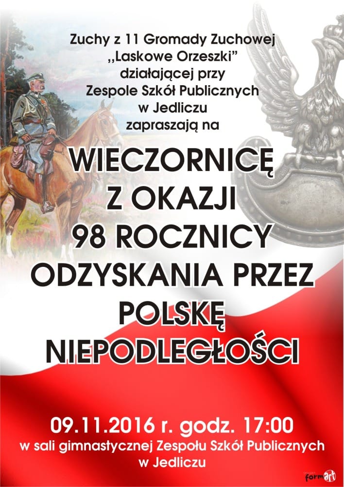 Wieczornica z okazji 98 rocznicy odzyskania przez Polskę niepodległości