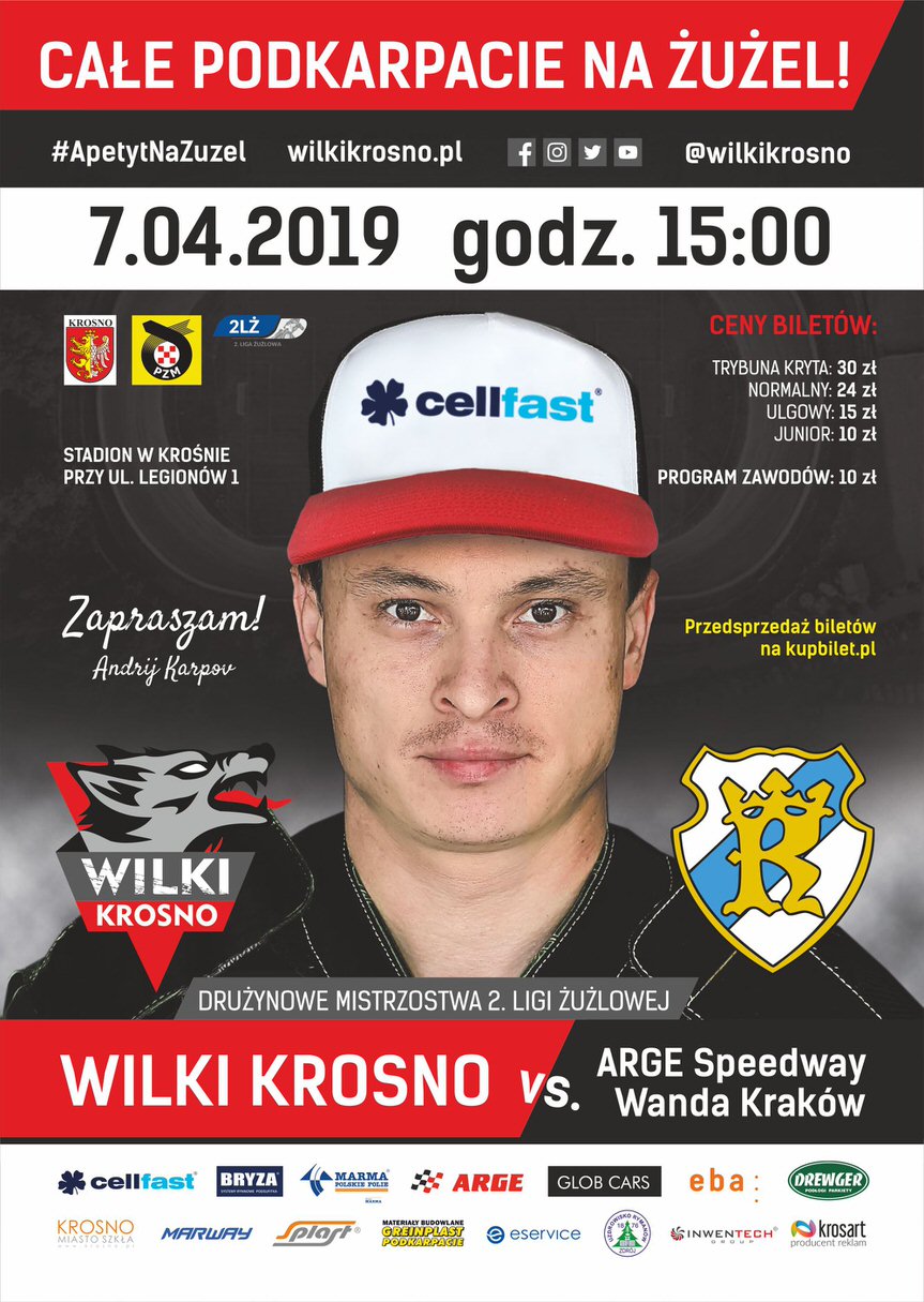 Wilki Krosno - ARGE Speedway Wanda Kraków