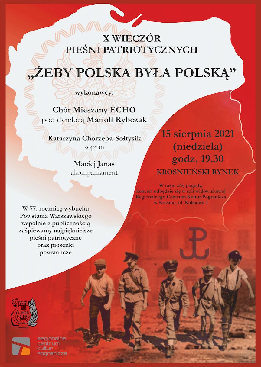 X Wieczór Pieśni Patriotycznych "Żeby Polska była Polską" w Krośnie