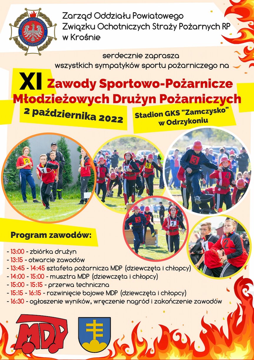 XI zawody sportowo - pożarnicze młodzieżowych drużyn pożarniczych w Odrzykoniu