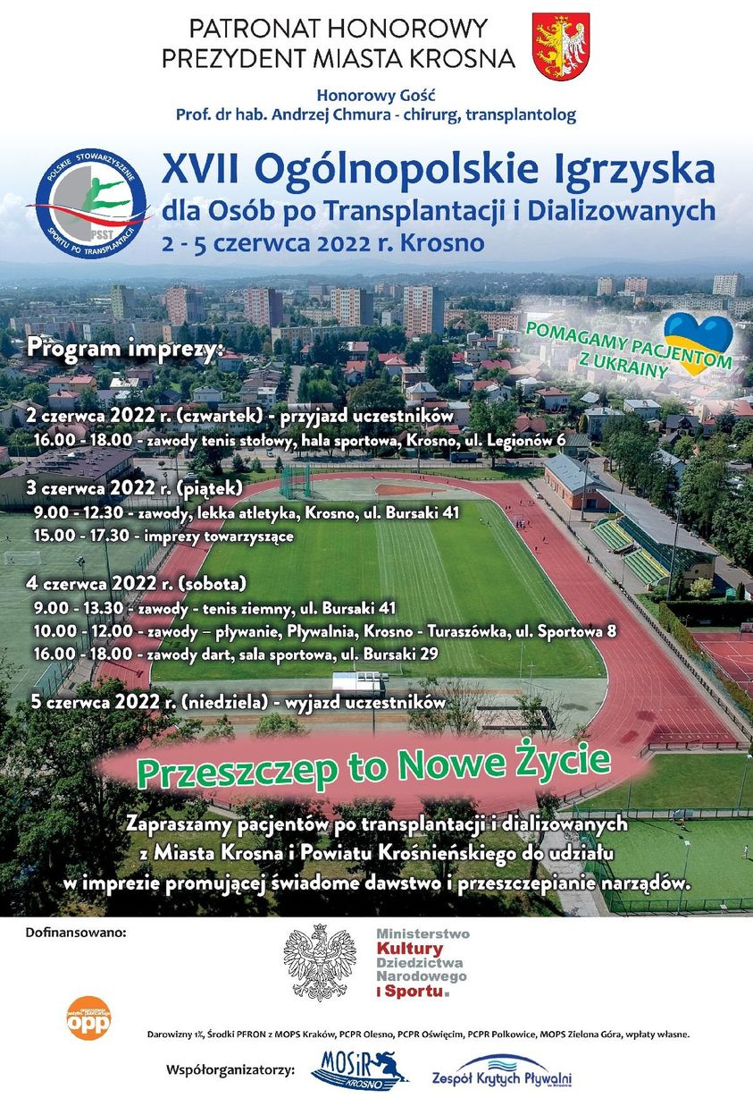 XVII Ogólnopolskie Igrzyska dla Osób po Transplantacji i Dializowanych w Krośnie