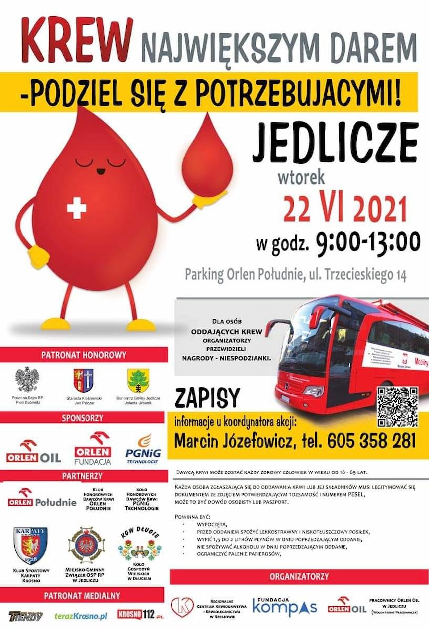 Zbiórka krwi w Jedliczu
