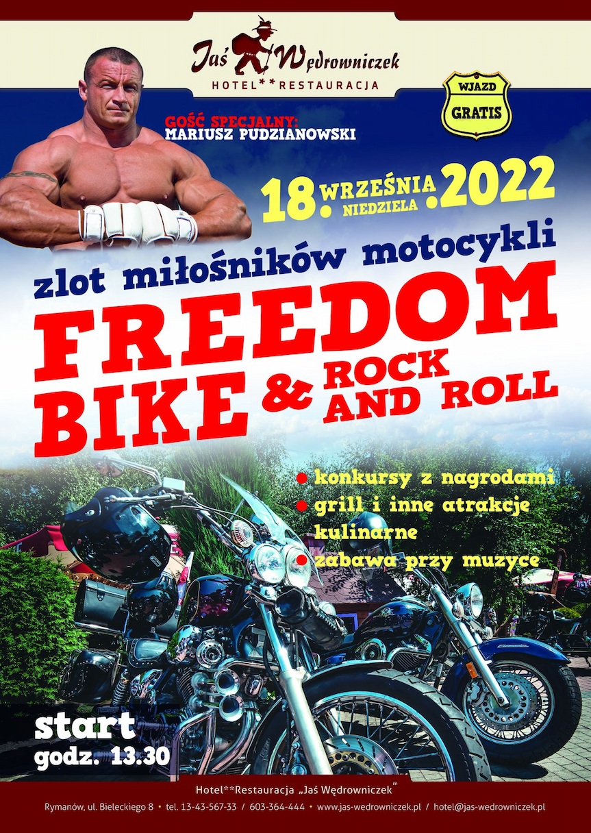 Zlot miłośników motocykli Freedom Bike&Rock And Roll w Rymanowie