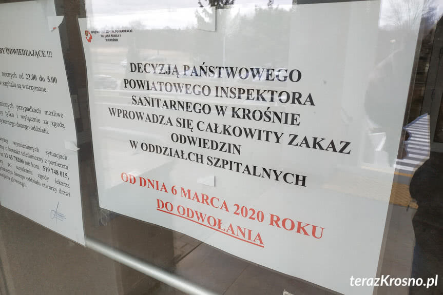 zakaz odwiedzin w szpitalu w Krośnie