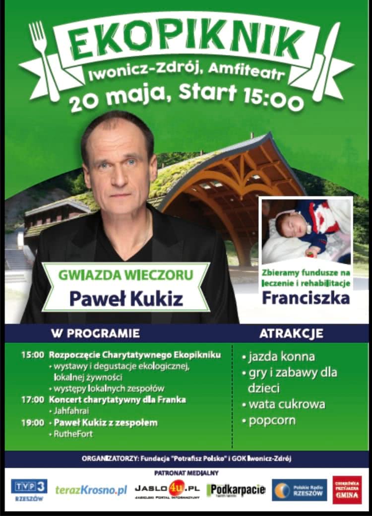 Charytatywny EkoPiknik w Iwoniczu-Zdroju. Gwiazdą Paweł Kukiz