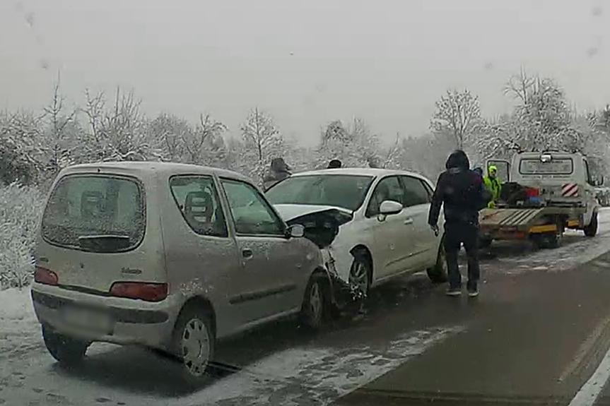 Zderzenie samochodów w Chorkówce