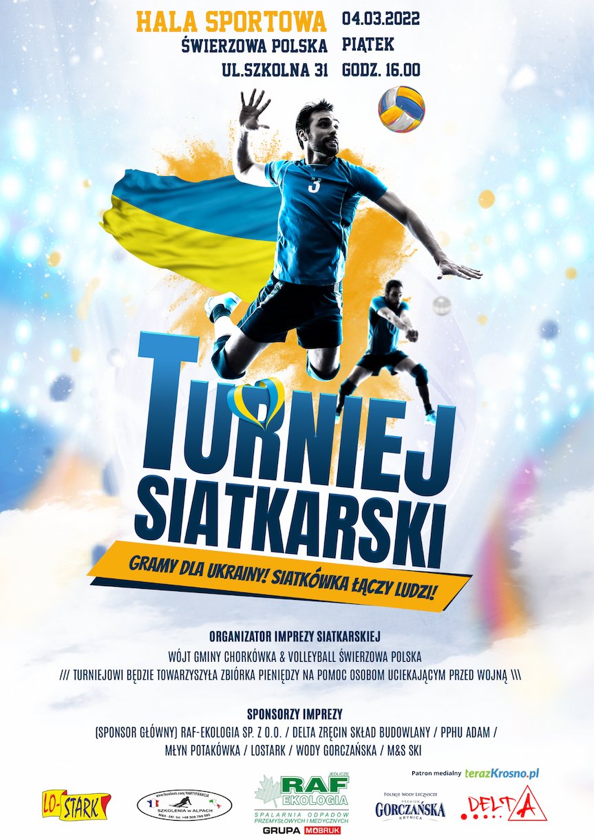 Plakat turnieju w Świerzowej Polskiej Gramy dla Ukrainy