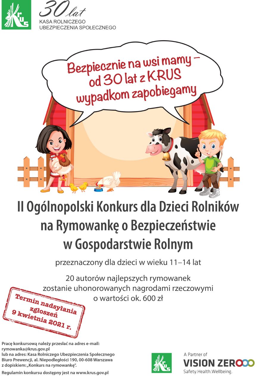 Plakat promujący konkurs KRUS