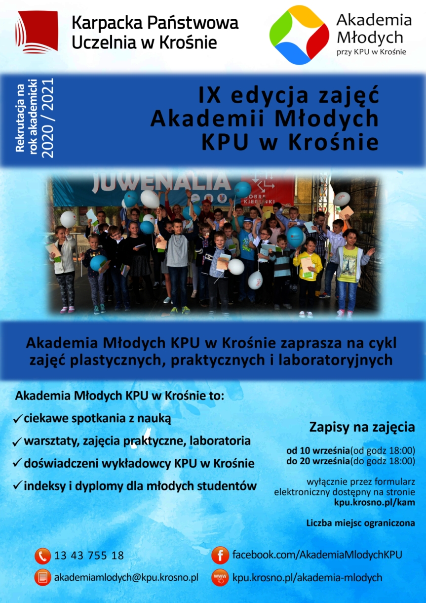 Plakat promocyjny Akademia Młodych KPU Krosno