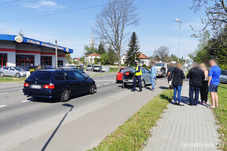 zderzenie samochodów na Krakowskiej