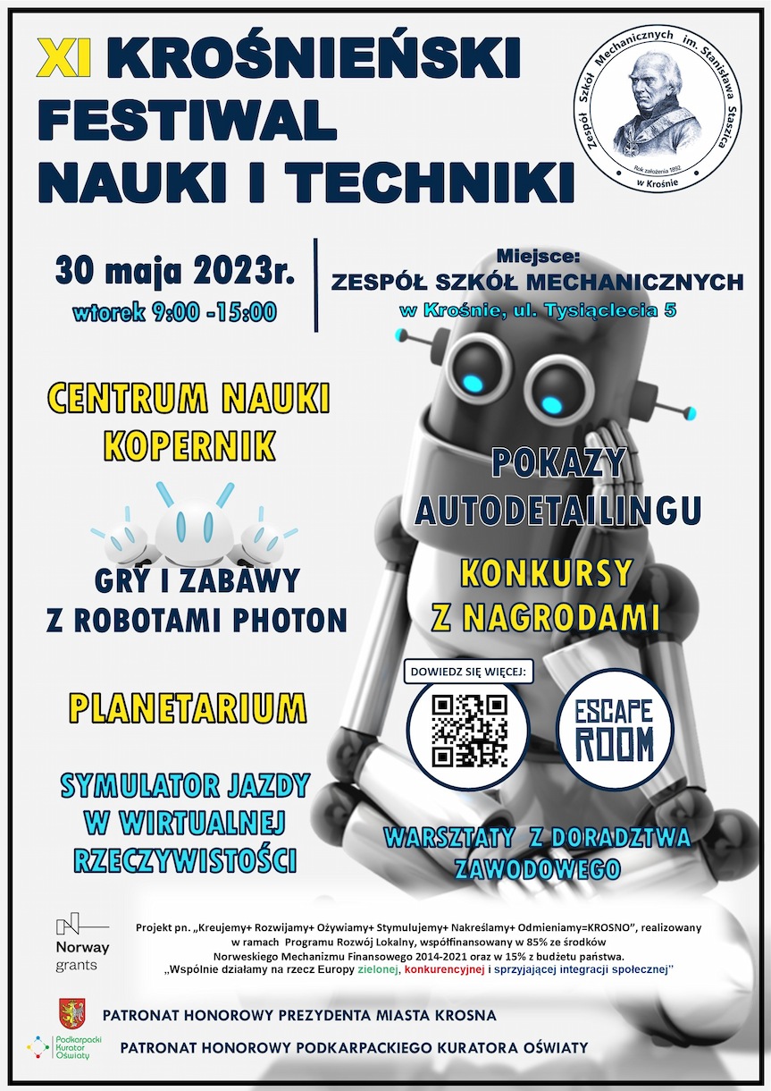 Plakat XI Krośnieński Festiwalu Nauki i Techniki