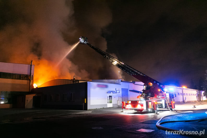 pożar hali w Krośnie