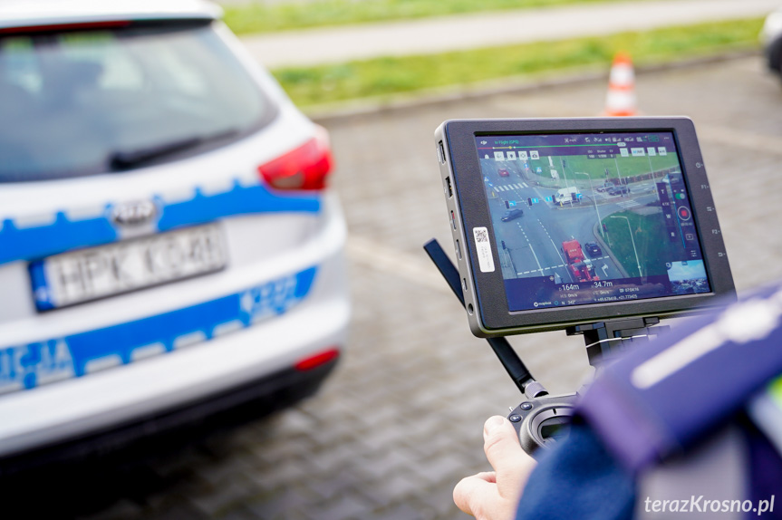 Policja z dronem w Krośnie