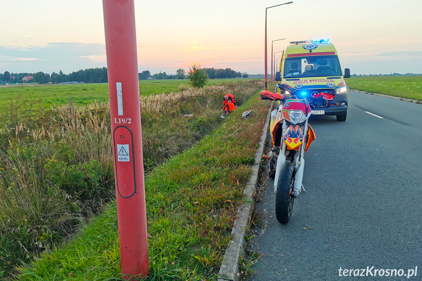 wypadek motocyklisty w Kośnie