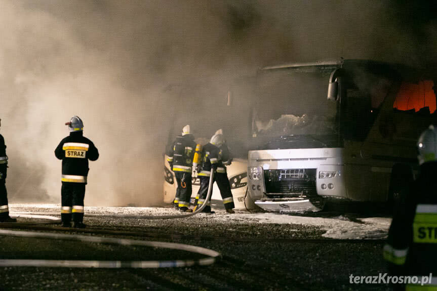 Pożar autobusów w Krośnie