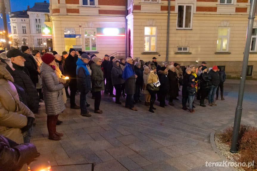 protest przed sądem w Krośnie