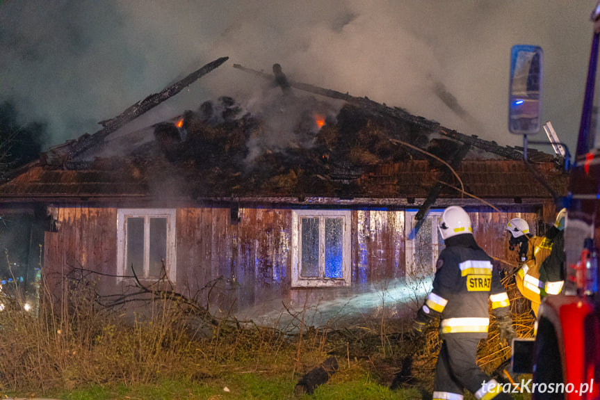 Pożar domu w Krempnej