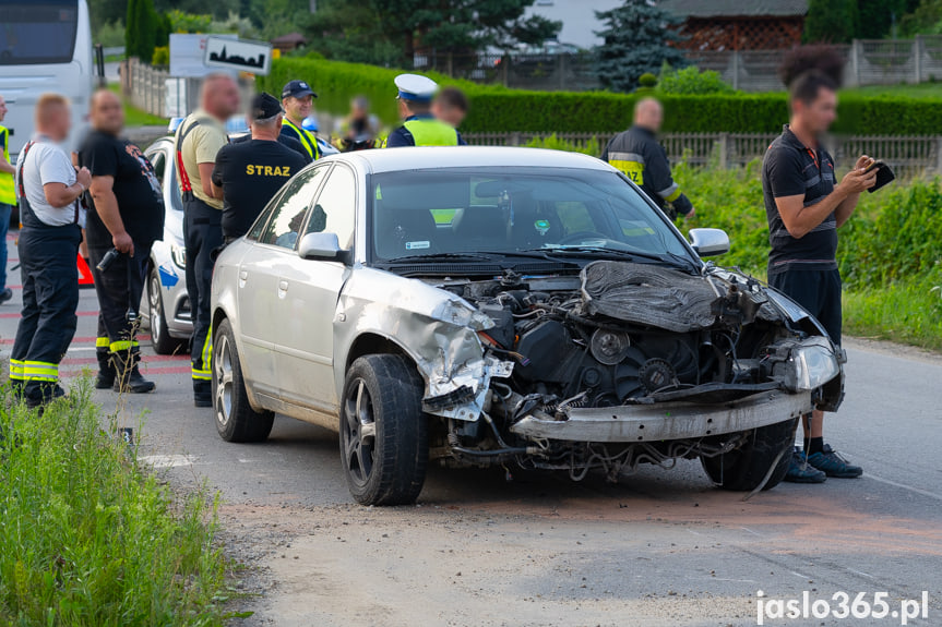 wypadek w Szebniach na przejeździe