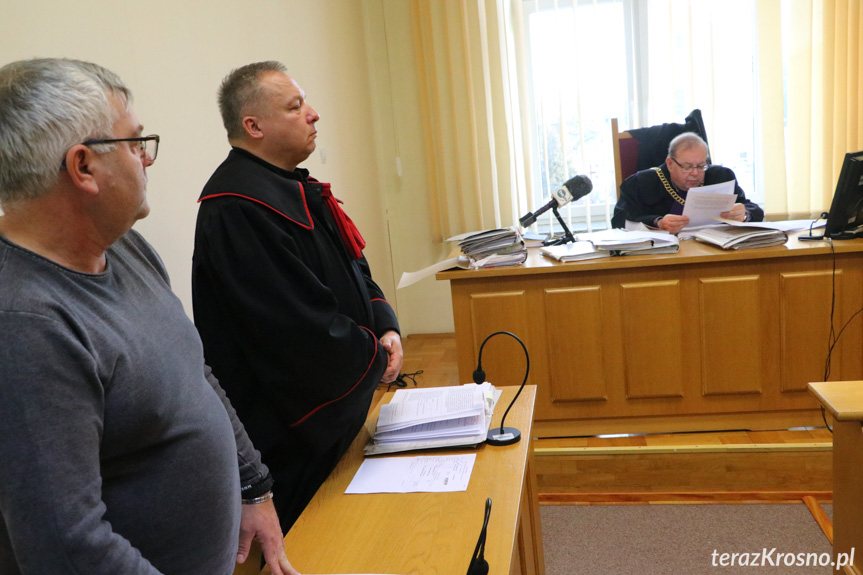 Ogłoszenie wyroku w sądzie w Krośnie