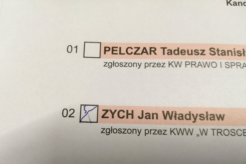 Kwestionowany przez Tadeusza Pelczara głos w OKW nr 7