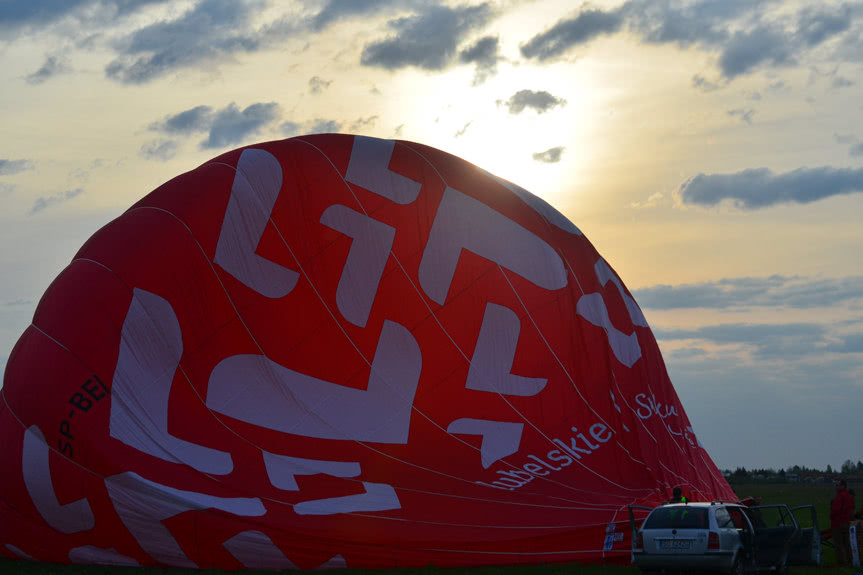 Start do porannych konkurencji - balony w Krośnie 2015