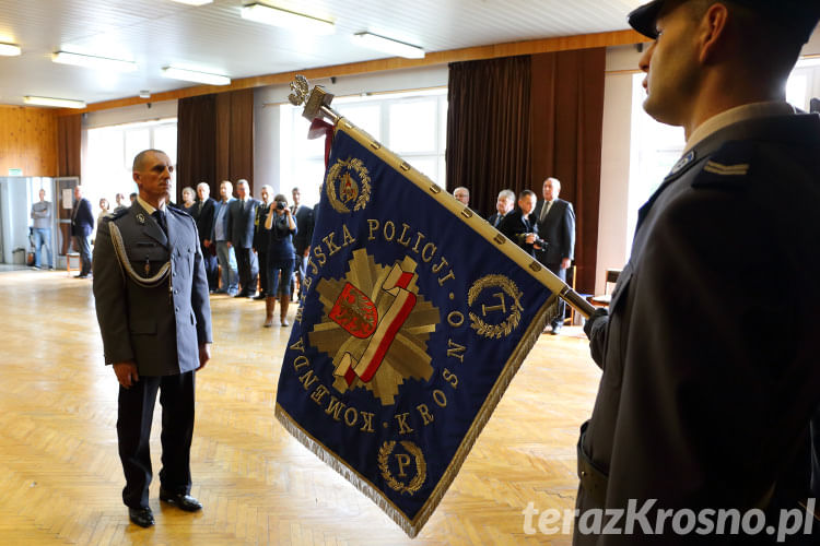 Uroczysta odprawa w Komendzie Miejskiej Policji w Krośnie