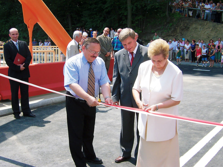 Uroczyste otwarcie mostu na ul. Asnyka w Krośnie