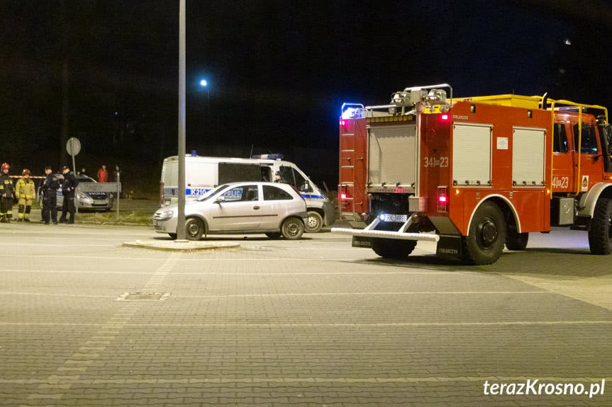 wypadek na parkingu w Krośnie