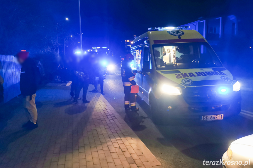 wypadek motocyklisty na Sikorskiego w Krośnie